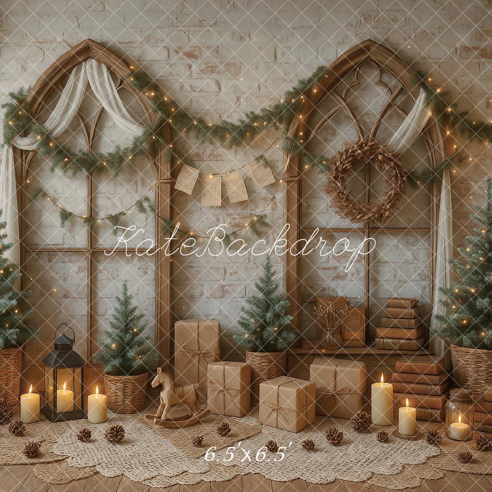 Kerst Rustic Boho Gifts Kaarsen Foto Achtergrond Designed by Ashley Paul