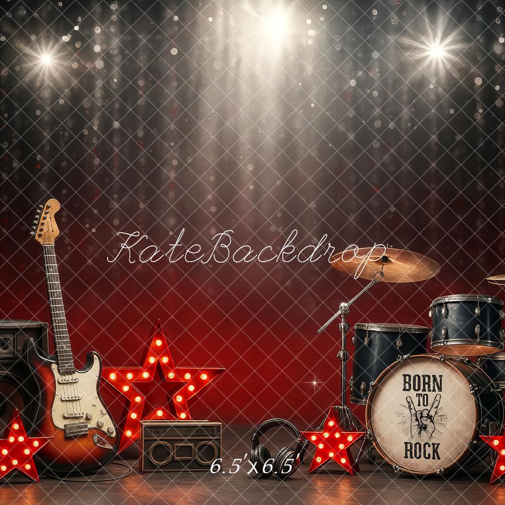 Rock Roll Muziek Podium Gitaar Foto Achtergrond Designed by Ashley Paul