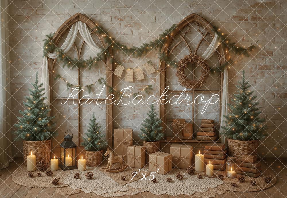 Kerst Rustic Boho Gifts Kaarsen Foto Achtergrond Designed by Ashley Paul