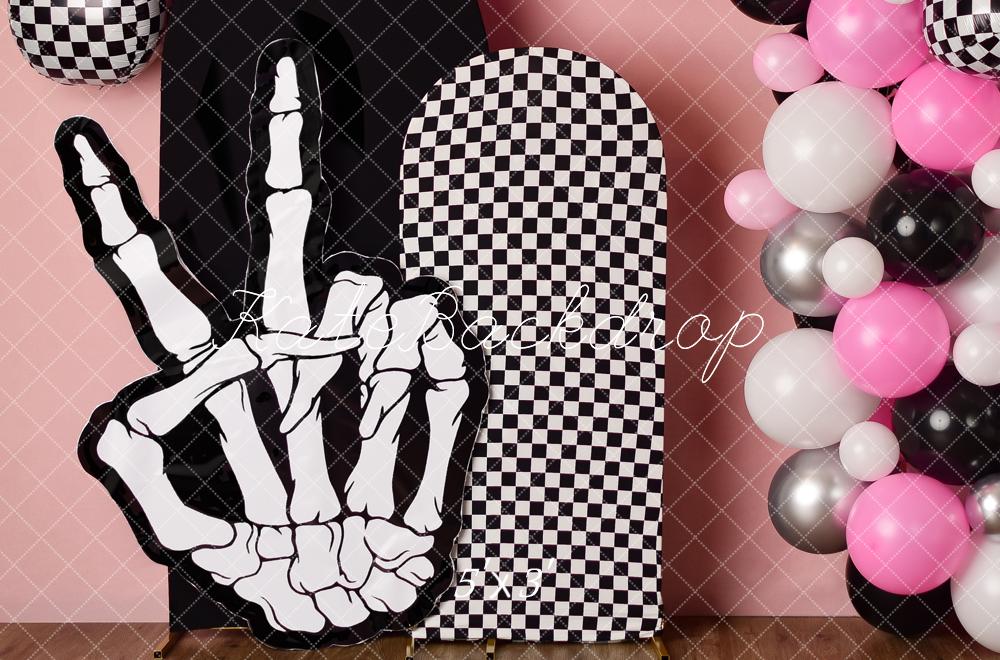 Bad 2 the Bone Girl Compleanno Palloni Sfondo Designed by Mandy Ringe Photography