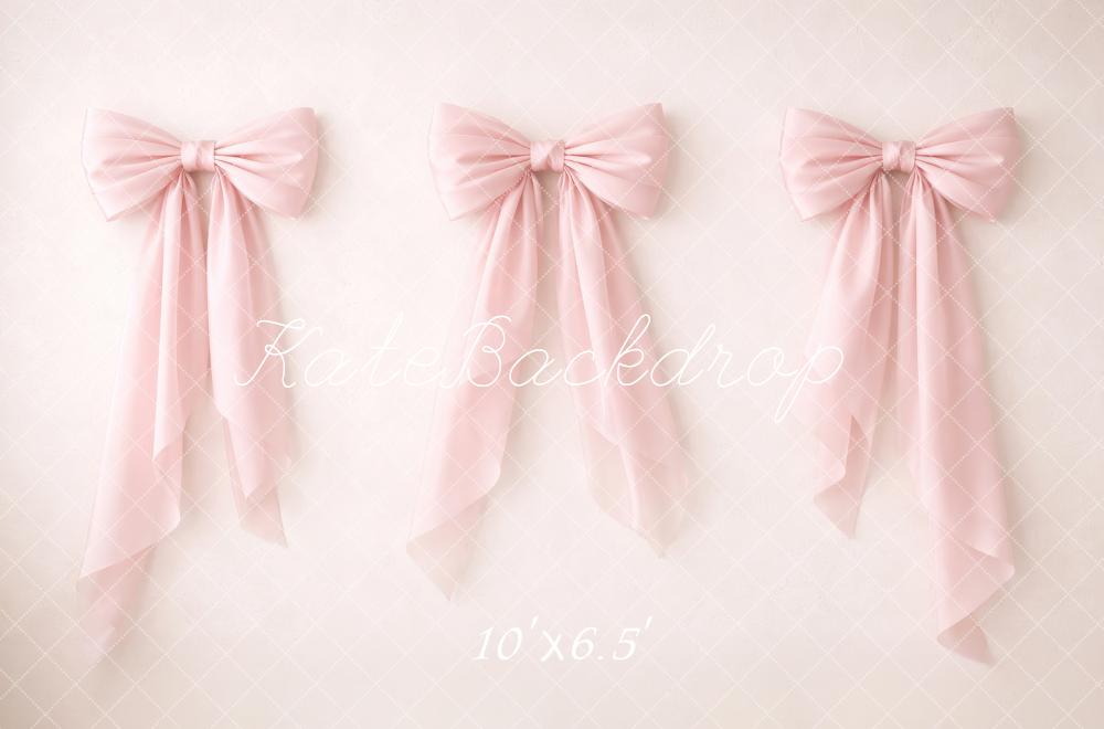 Kate Prom Pink Three Bows Printed Backdrop Designed by Megan Leigh Photography