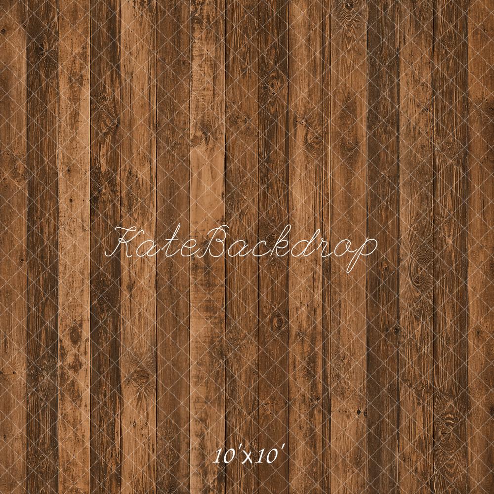 Kate Brown Wood Plank Floor Printed Backdrop Designed by Kate Image