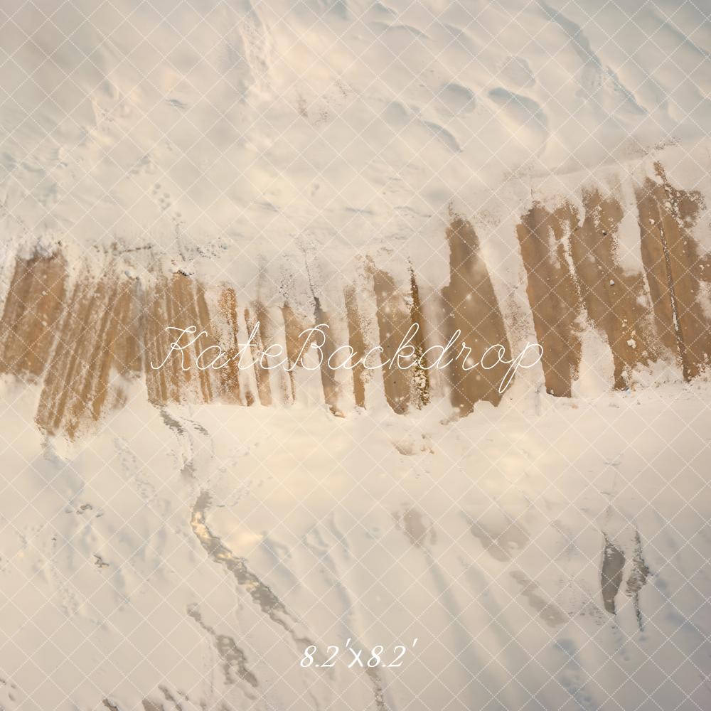 Kate Snowy Wooden Floor Backdrop Designed by Kate Image