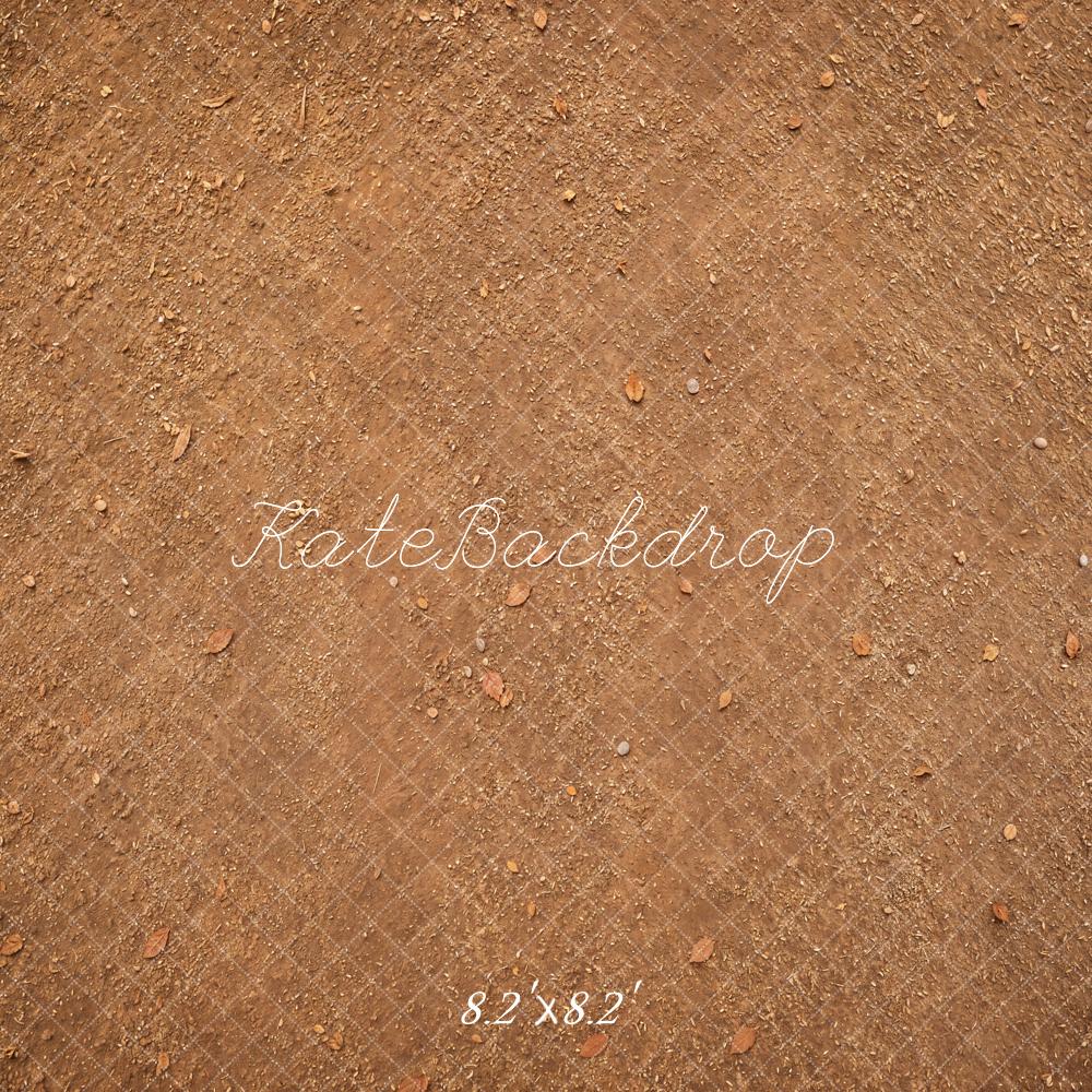 Kate Brown Dirt Ground Pebble Texture Floor Printed Backdrop Designed by Kate Image