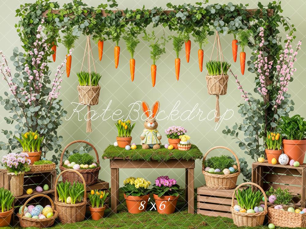 Kate Easter Bunny Carrots Flower Arch Baskets Backdrop Designed by Patty Roberts