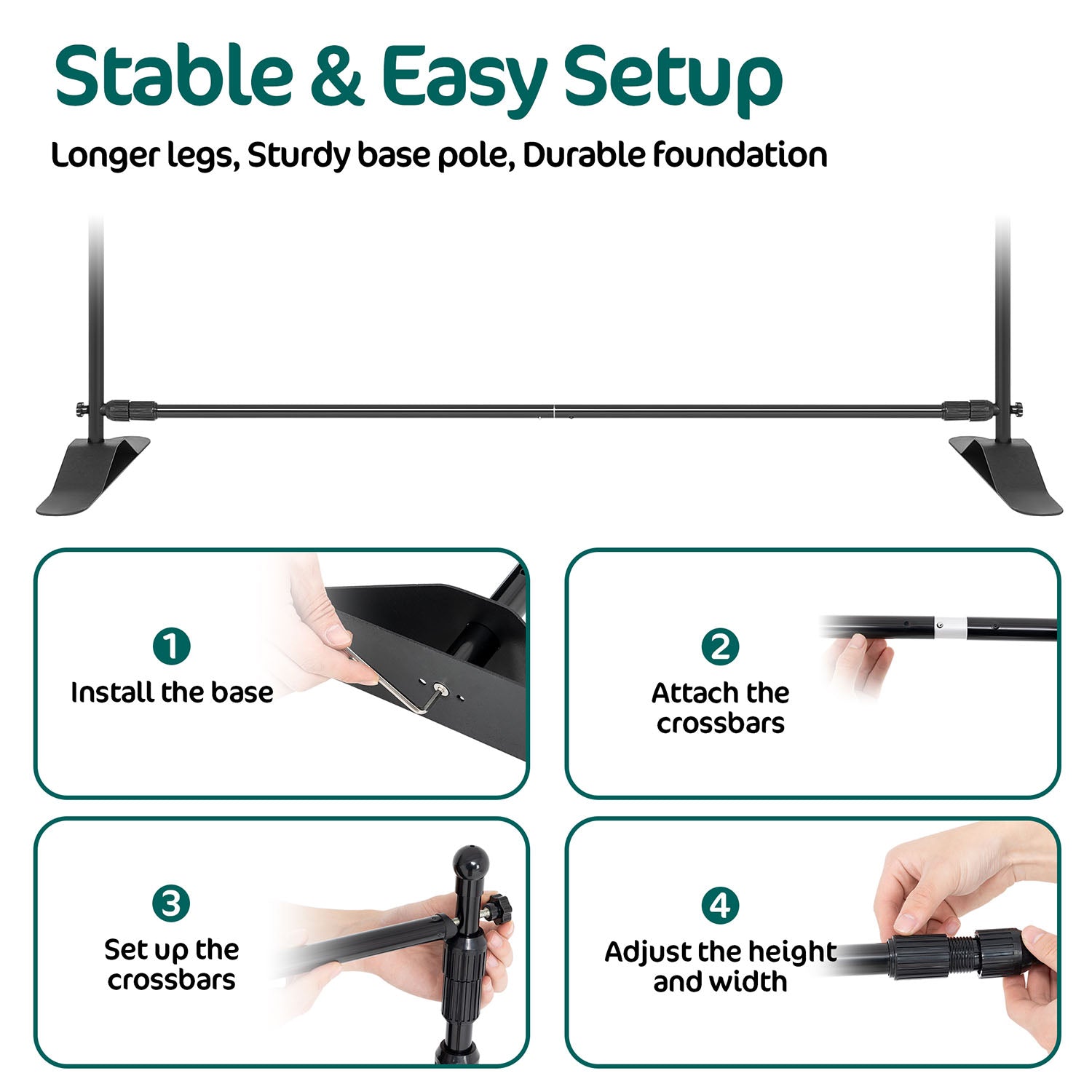 Kate Telescopic Photography Backdrop Frame – Adjustable Display Stand