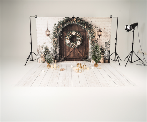 Kate Christmas Arch Garland Candles Photo Kit Photography Backdrops&Props Themed Bundle(US ONLY)