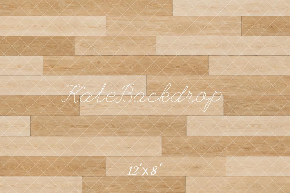 Kate Tan Wood Plank Floor Printed Backdrop Printed Backdrop Designed by Kate Image