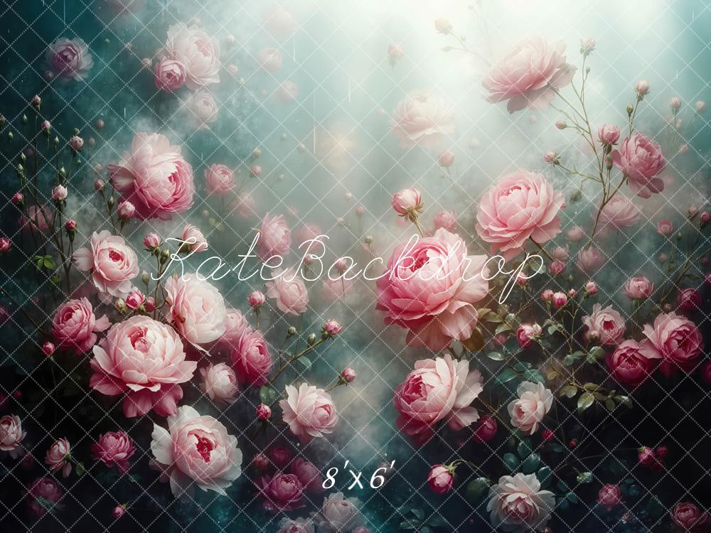 Kate Floral Pink Flower Garden Backdrop Designed by Mini MakeBelieve