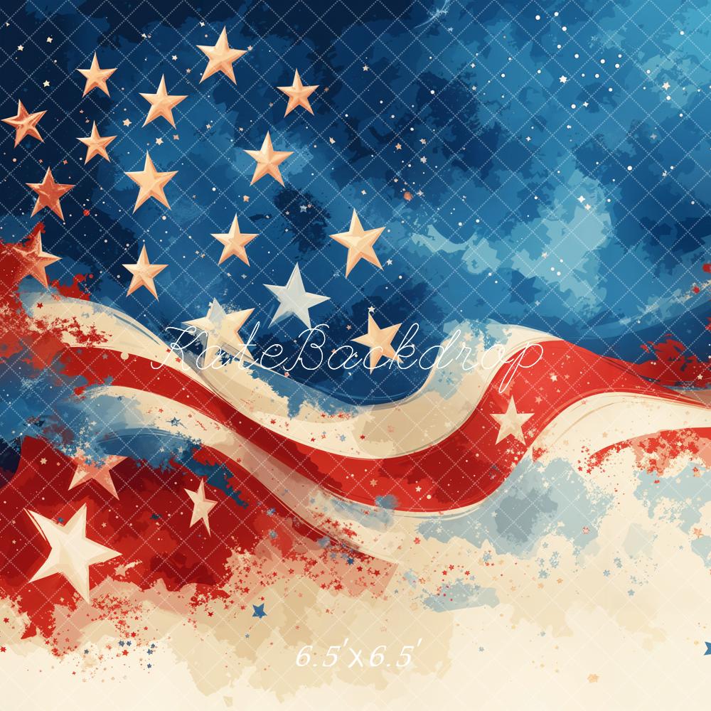 Kate Independence Day Patriotic Stars Stripes Backdrop Designed by GQ