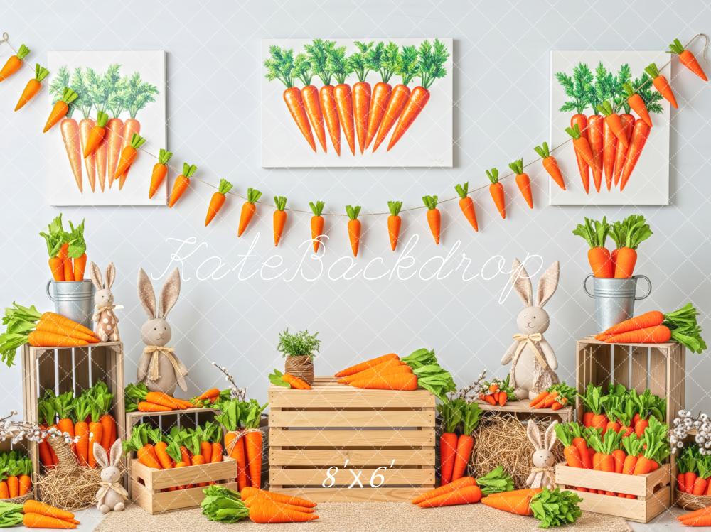 Kate Easter Bunny Carrot Crates Backdrop Designed by Patty Roberts