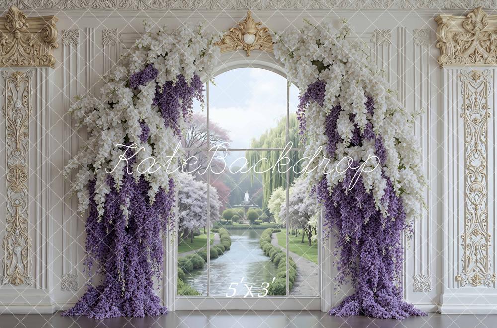 Kate Spring Flower Arch Ornate Window Garden Backdrop Designed by Mini MakeBelieve