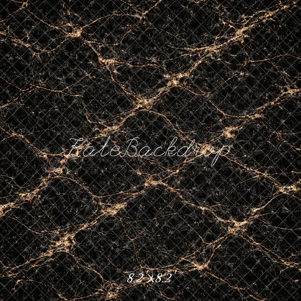 Kate Black Marble Abstract Texture Printed Printed Backdrop Designed by Vertigo Productions