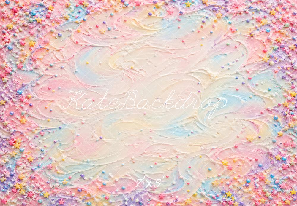 Kate Sweet Pastel Frosting Texture Sprinkles Printed Backdrop Designed by Vertigo Productions