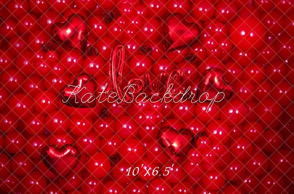 Valentine Rode Hart Ballon Foto Achtergrond Designed by Mini MakeBelieve