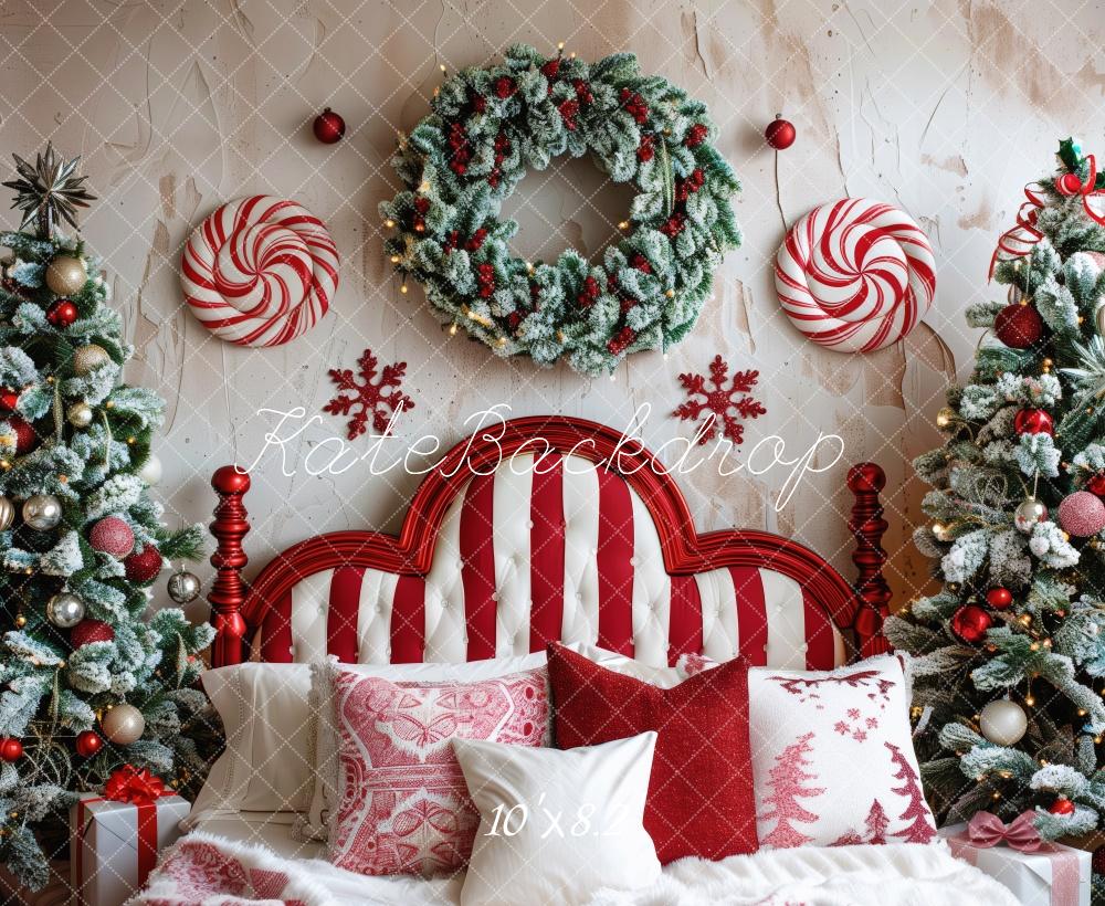 Kate Christmas Headboard Candy Cane Tree Backdrop Designed by Patty Roberts