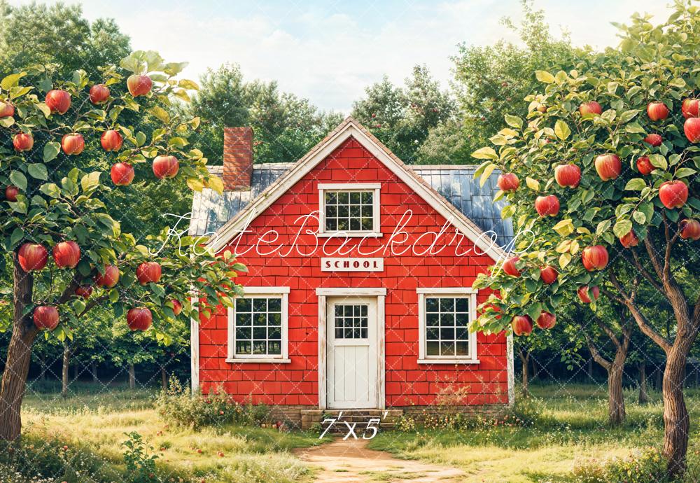 Kate Back to School House Apple Orchard Backdrop Designed by Emetselch