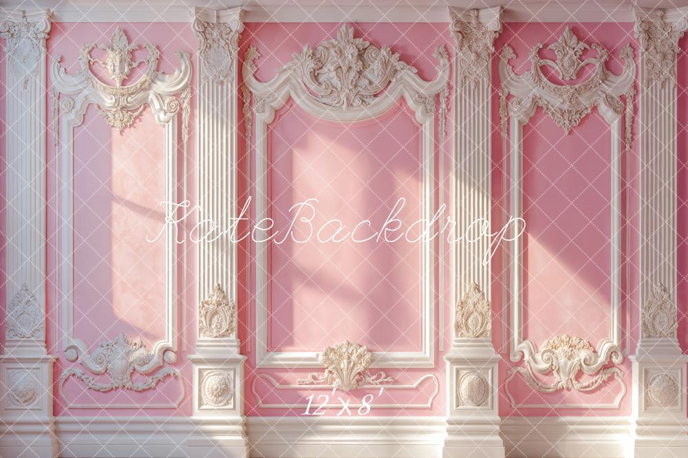 Elegant Roze Vintage Wand Zonlicht Foto Achtergrond Designed by Emetselch