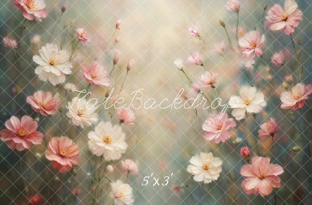 Kate Spring Fine Art Pastel Floral Backdrop Designed by Emetselch