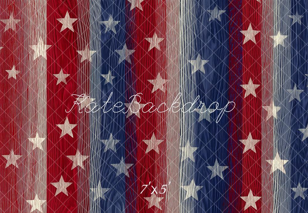 Kate Independence Day Red Blue White Stars Stripes Abstract Texture Backdrop Designed by Angela Miller