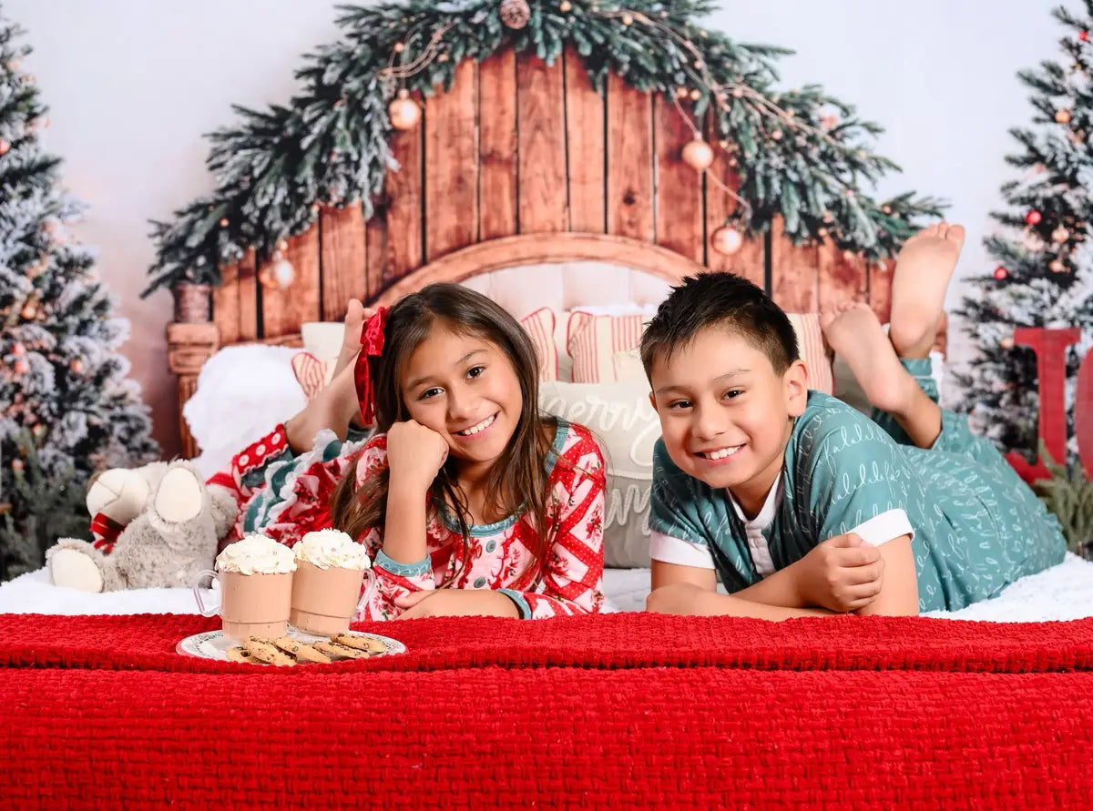 Cabecero de dormitorio navideño acolchado Diseñado por Emetselch