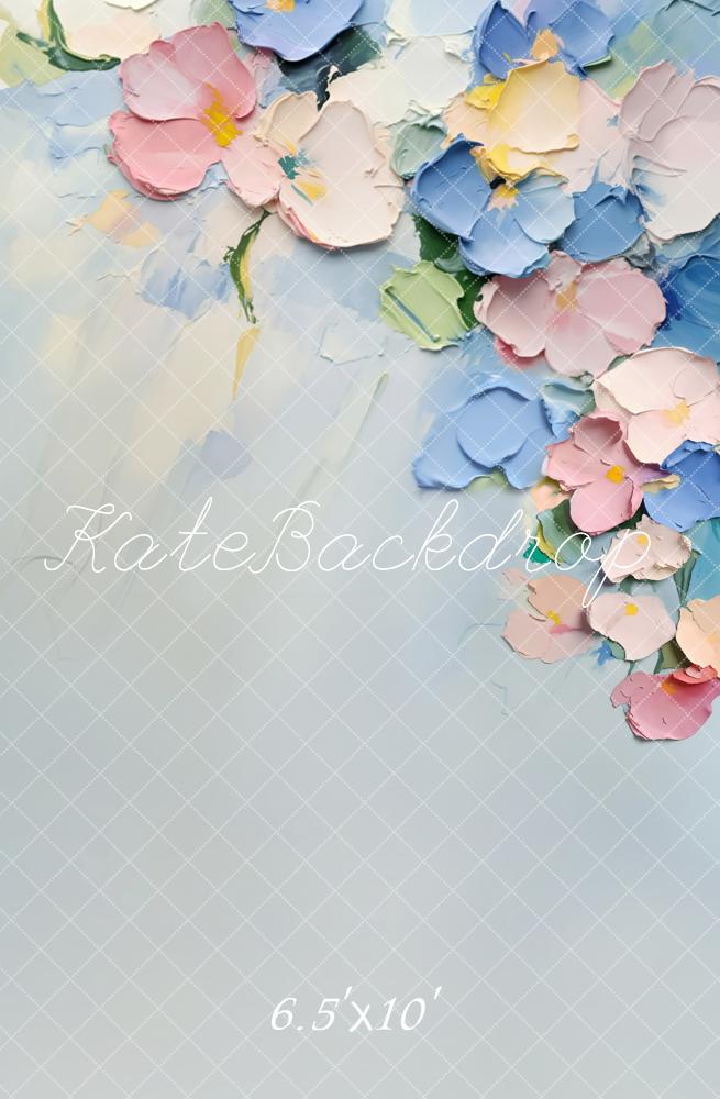 Kate Pastel Floral Abstract Texture Backdrop Designed by Emetselch