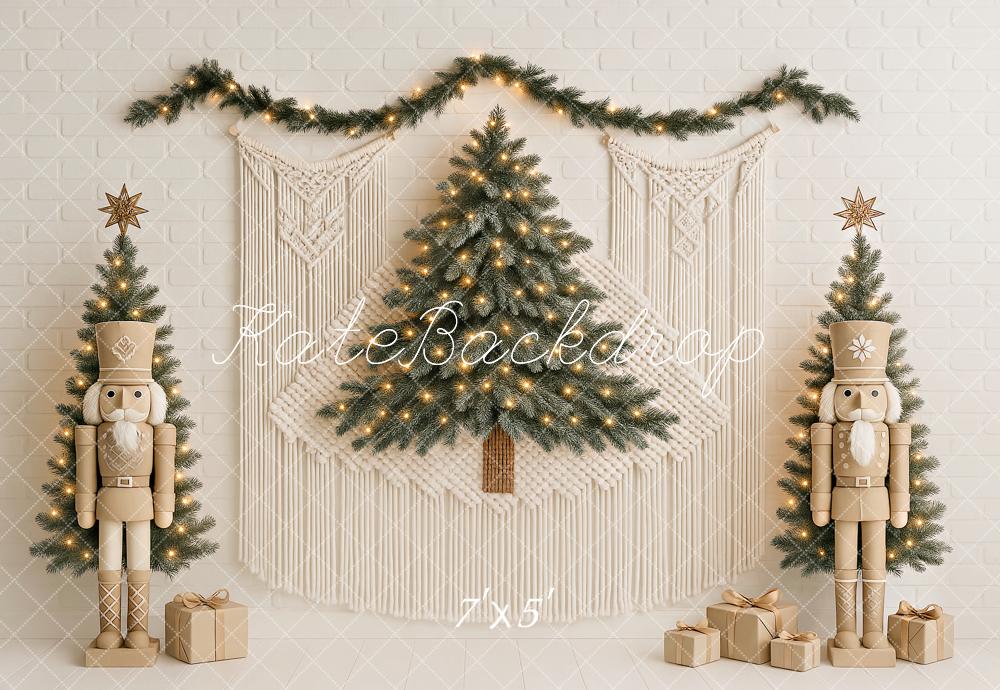 Fondo de Macramé de Cascanueces Boho de Árbol de Navidad Diseñado por Ashley Paul