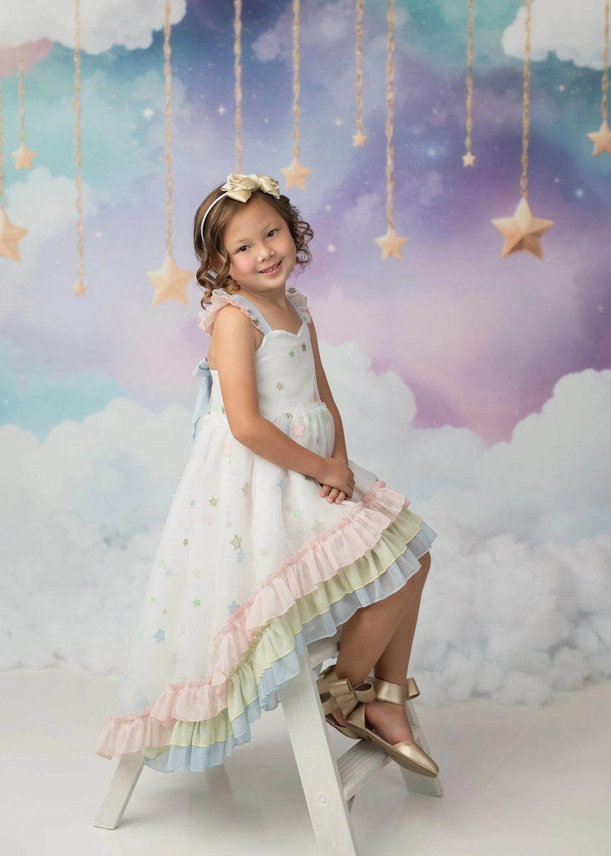 Kate Cake Smash Dreamy Clouds Starry Sky Backdrop Designed by Emetselch