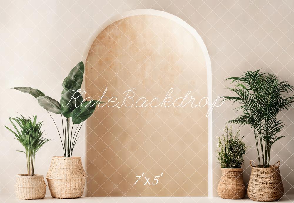 Boho Minimalist Arch Plant Foto Achtergrond Designed by Emetselch