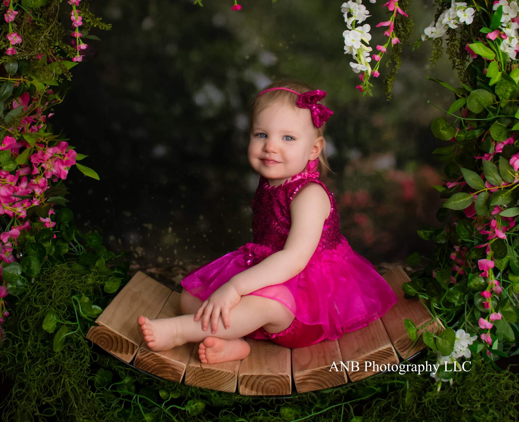 Roze Bloemen Tuin Lente Achtergrond voor Fotografie Ontworpen door Pine Park Collection