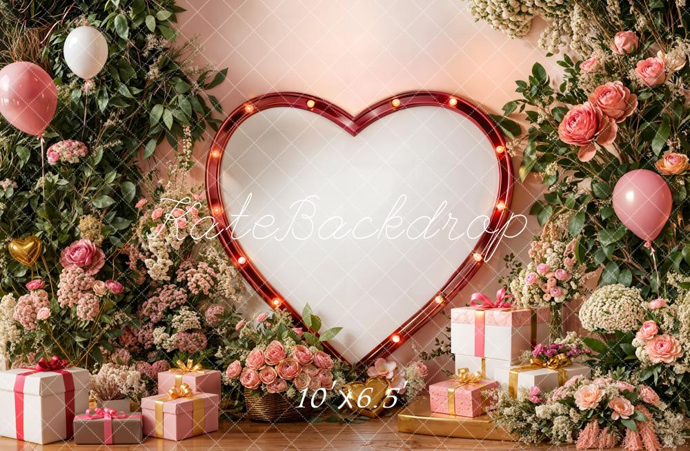 Kate Valentine's Day Heart Balloons Flowers Gifts Backdrop Designed by Emetselch