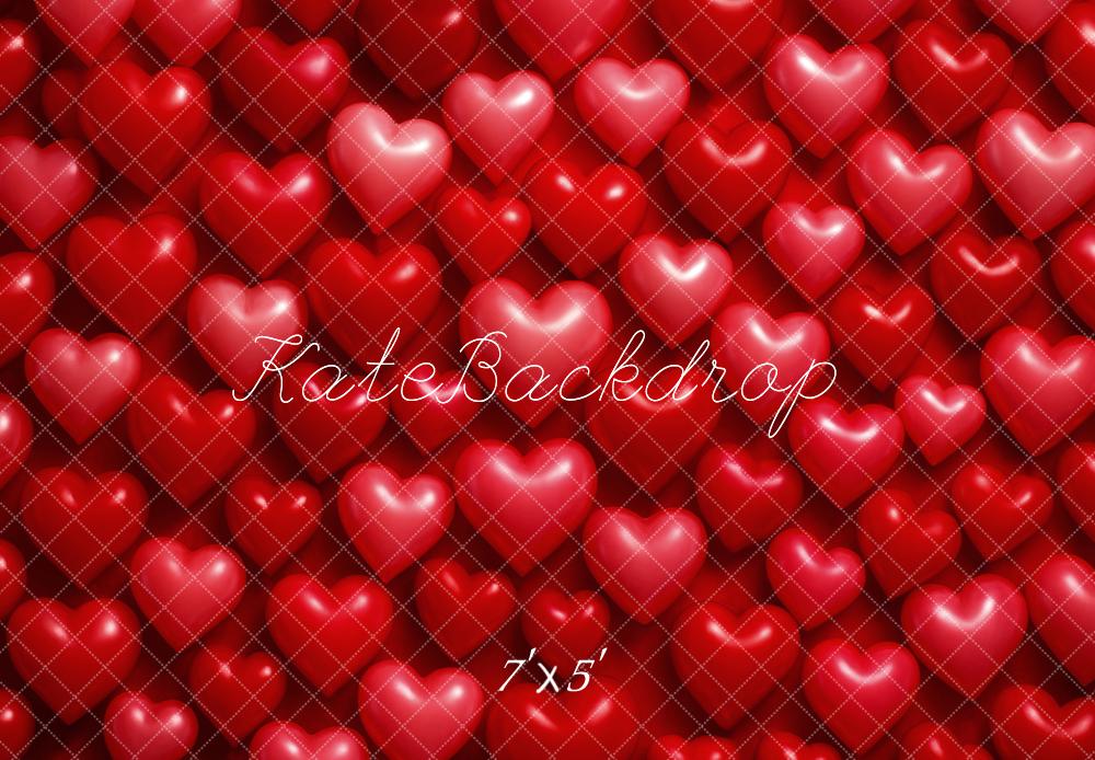 Kate Valentine's Day Red Heart Pattern Backdrop Designed by Megan Leigh Photography