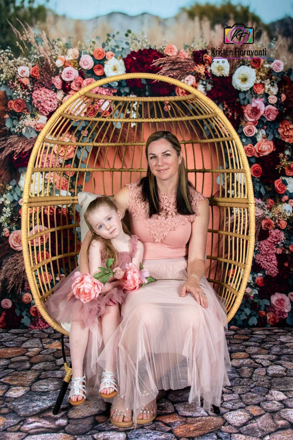 Boho-vrije geest buiten bloemenachtergrond ontworpen door Mini MakeBelieve