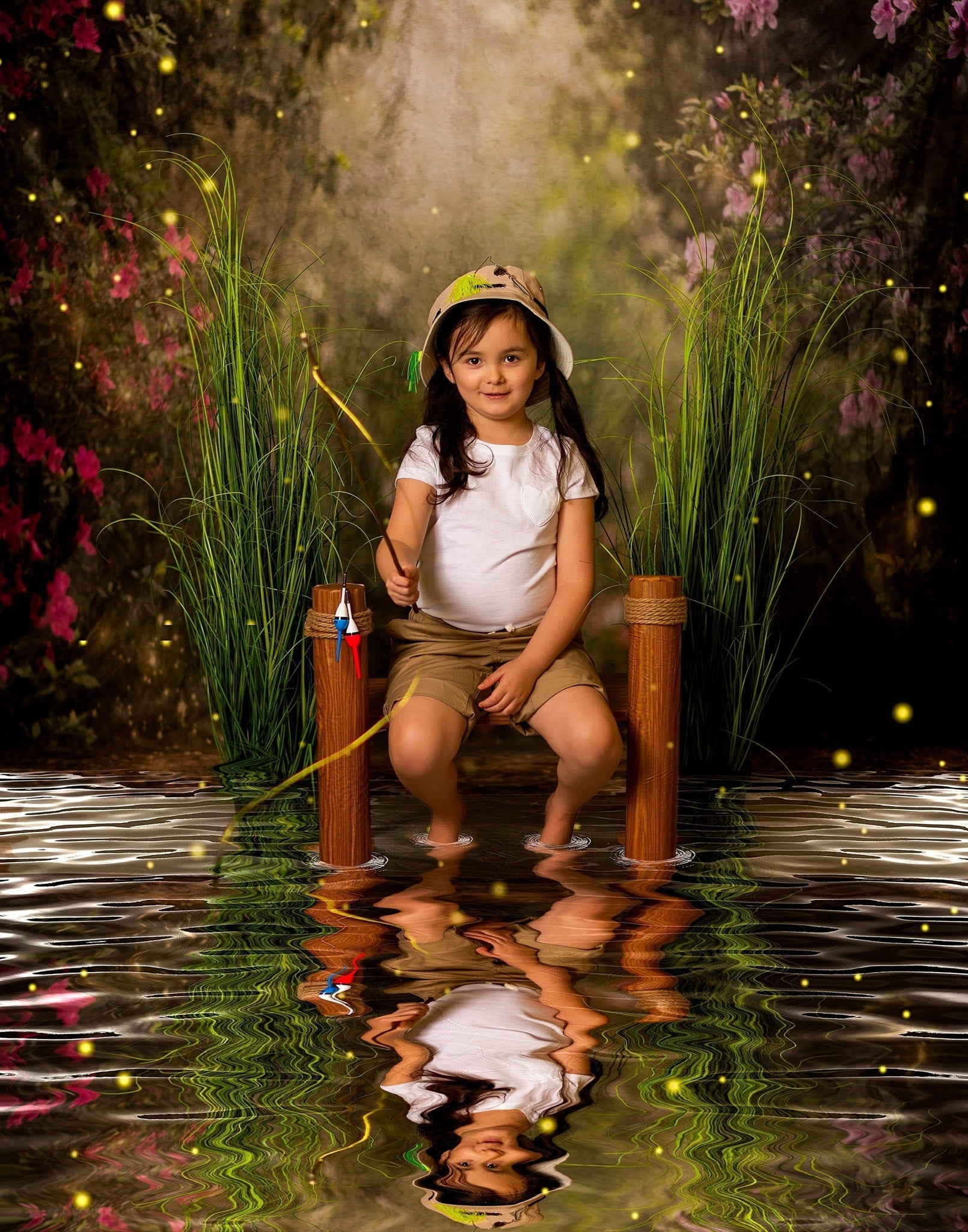 Roze Bloemen Tuin Lente Achtergrond voor Fotografie Ontworpen door Pine Park Collection