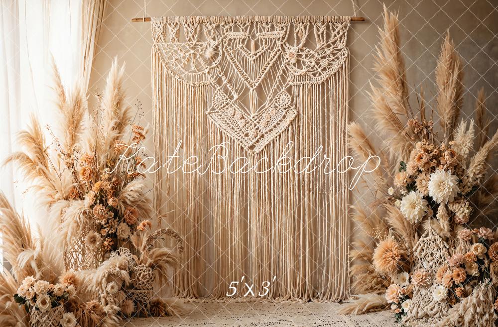 Kate Bohemian Macrame Floral Backdrop Designed by Emetselch