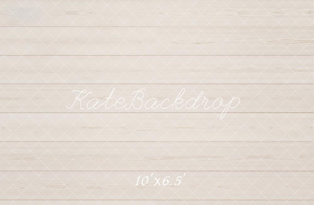 Kate Beige Wood Plank Floor Printed Backdrop Designed by Kate Image