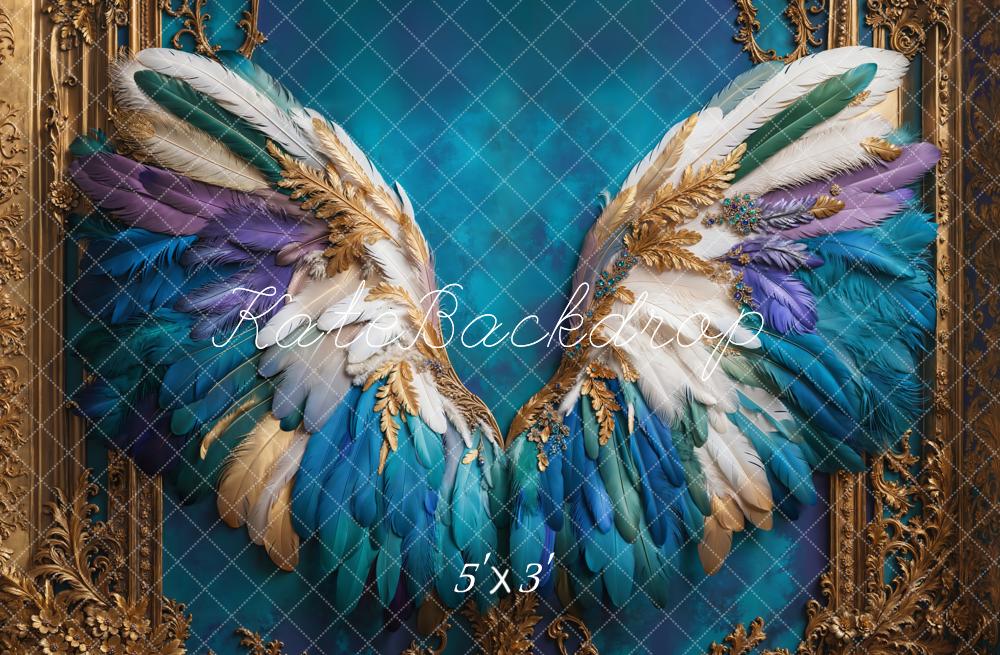 Fondo de Pared Vintage de Alas de Ángel Fantasía Diseñado por Emetselch
