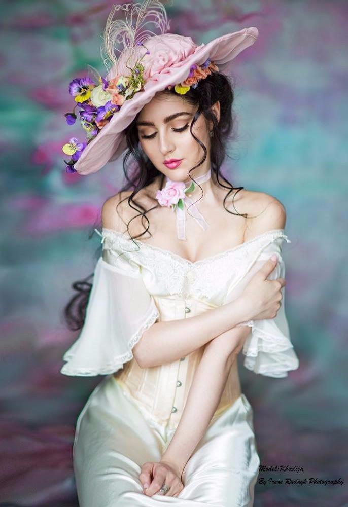 Kate Pink Florals Hand Painting Liked Portrait Photography Backdrops - Katebackdrop