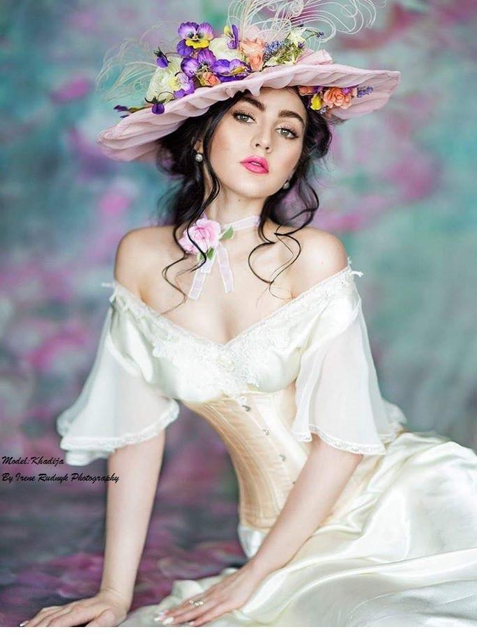 Kate Pink Florals Hand Painting Liked Portrait Photography Backdrops - Katebackdrop