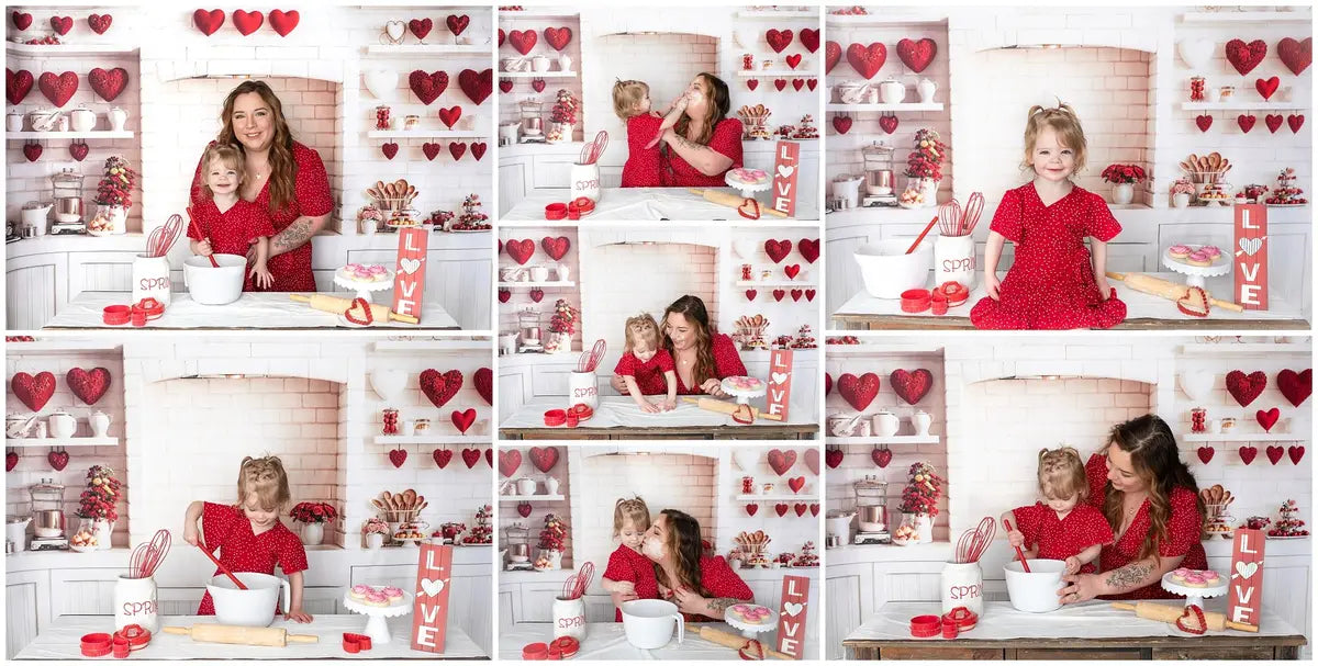 Kate Valentine's Red Heart Kitchen Cabinet Backdrop Designed by Emetselch