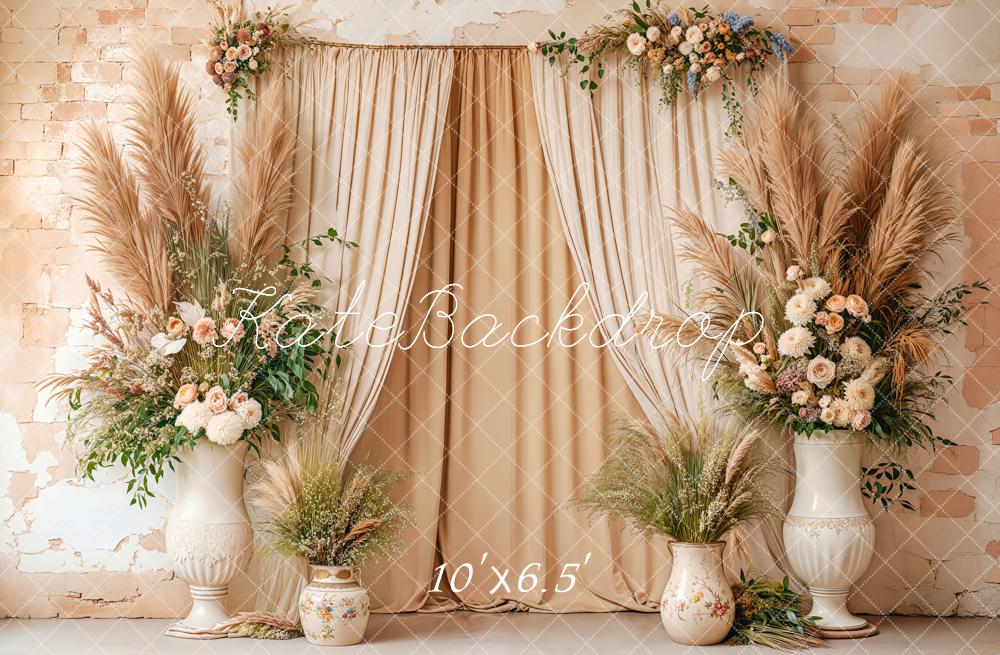 Tenda Boho Florale Beige Designed by Kate Image