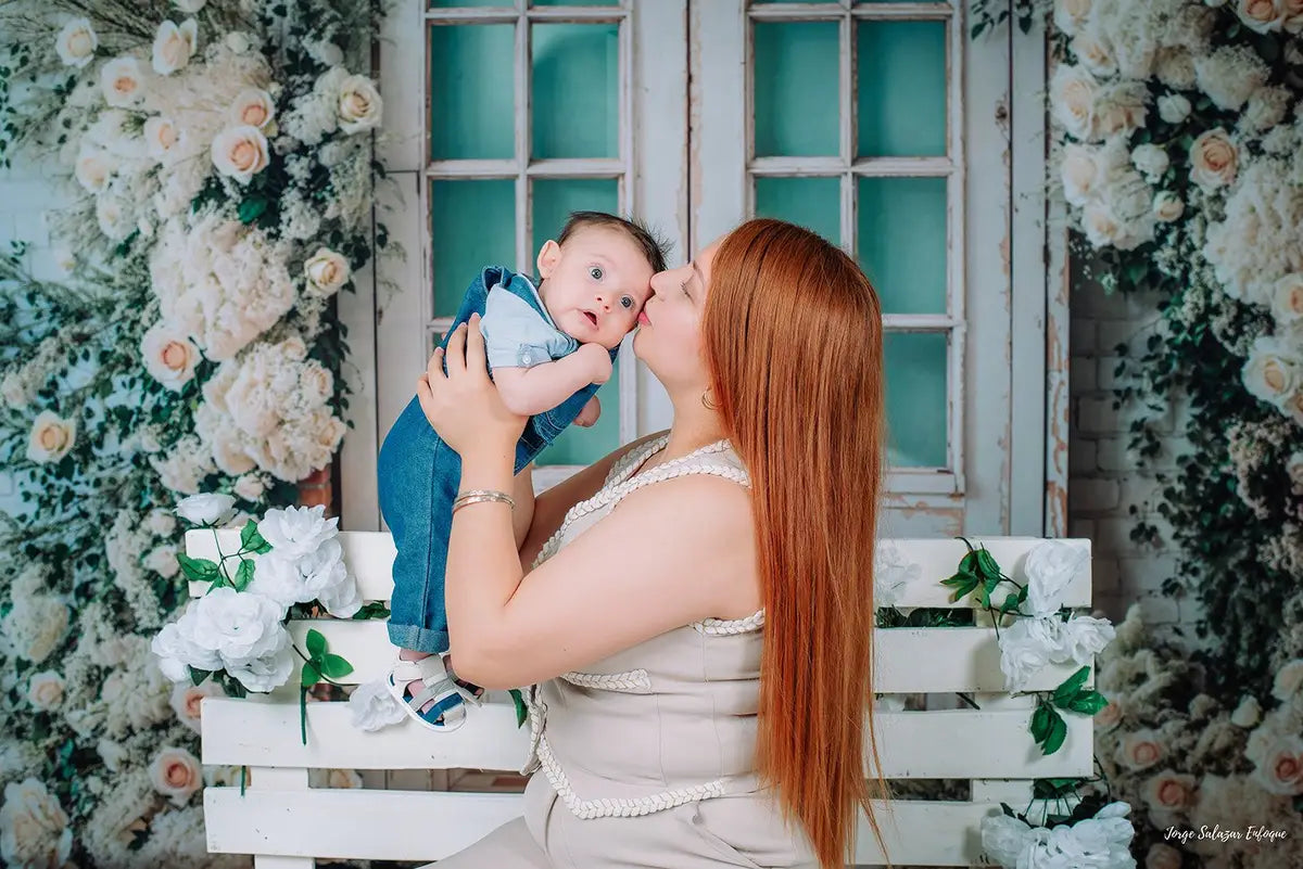 Kate Spring Floral Door Backdrop Designed by Emetselch