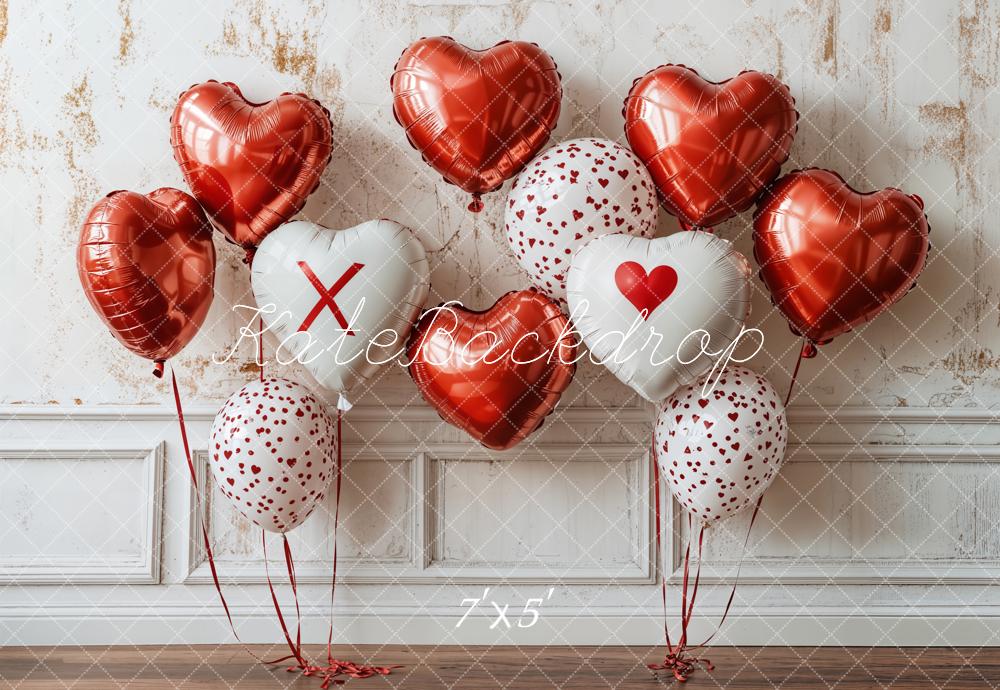 Kate Valentine's Heart Balloon Wall Backdrop Designed by Emetselch