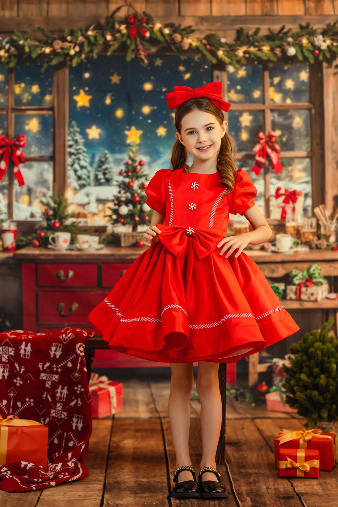 Valentine's Pink Candy House Foto Achtergrond Designed by Mini MakeBelieve