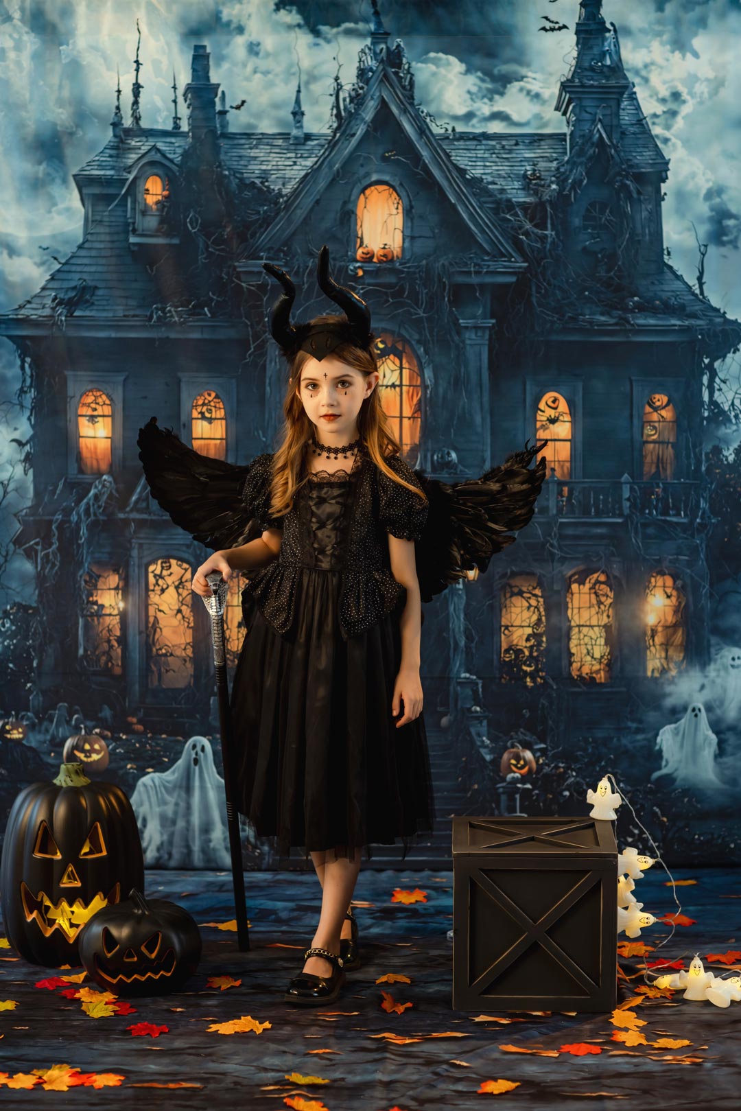 RTS Kate Halloween Dark Castle Photo Kit Photography Backdrops&Props Themed Bundle