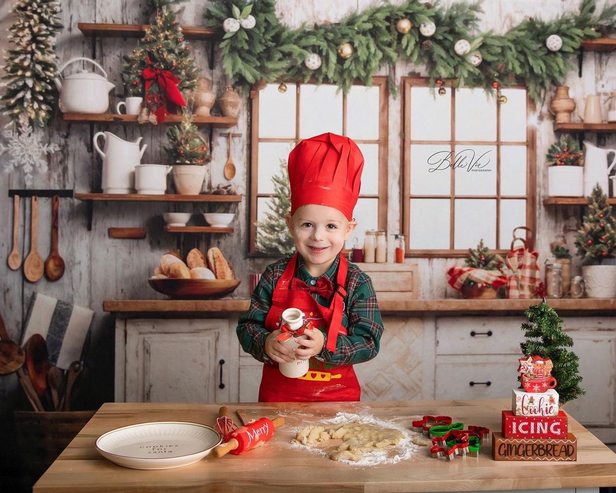 Kate White Christmas Kitchen Backdrop Designed by Emetselch