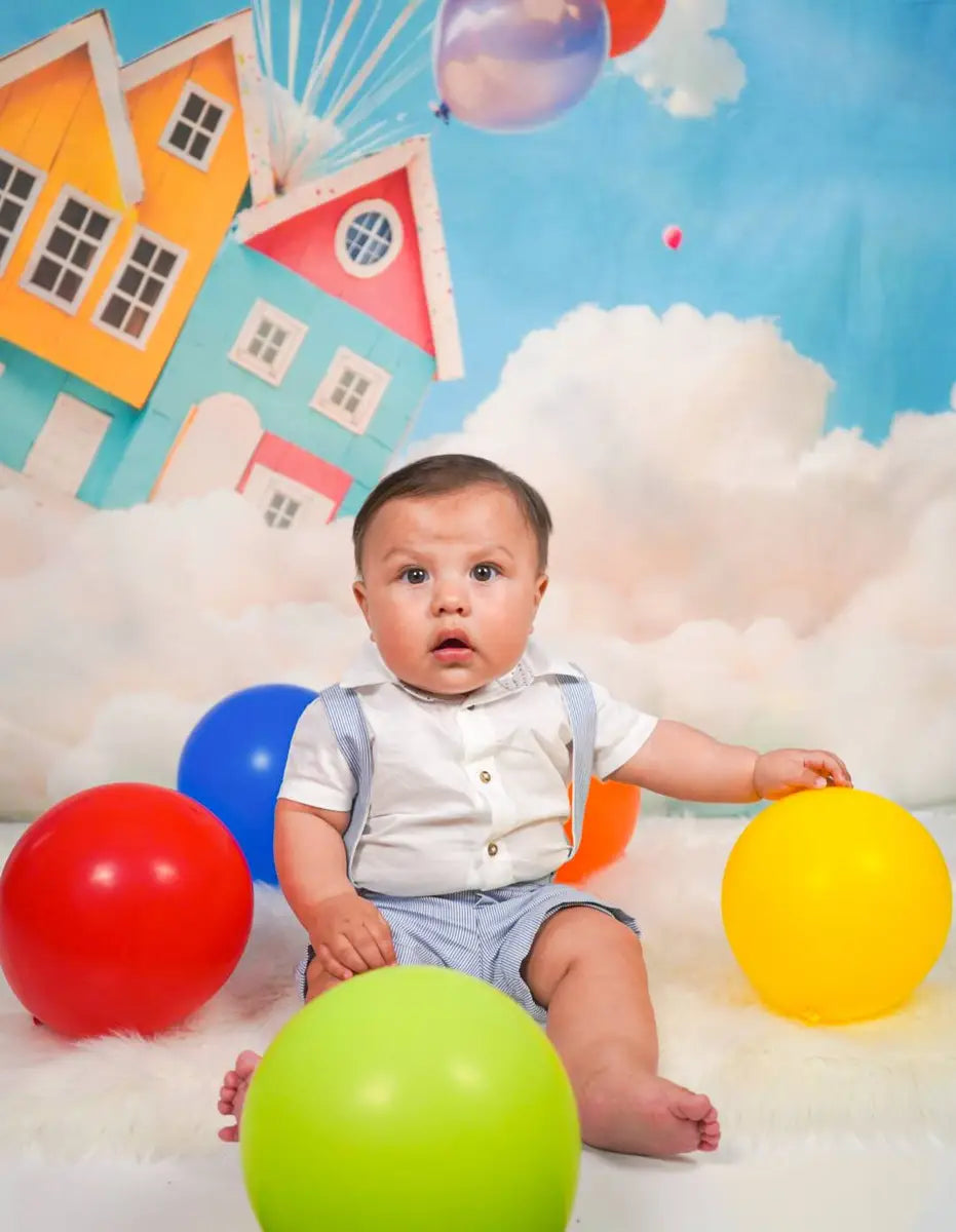 Fondo de Globo de Casa Voladora de Fantasía de Travel Diseñado por Emetselch