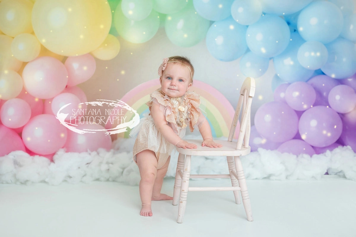 Dromerige paarse regenboog achtergrondtaart smash ontworpen door GQ