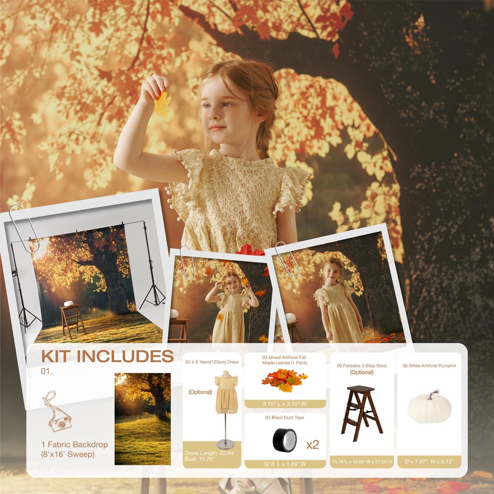 Kate Fall Park Garden Photo Kit Photography Backdrops&Props Themed Bundle