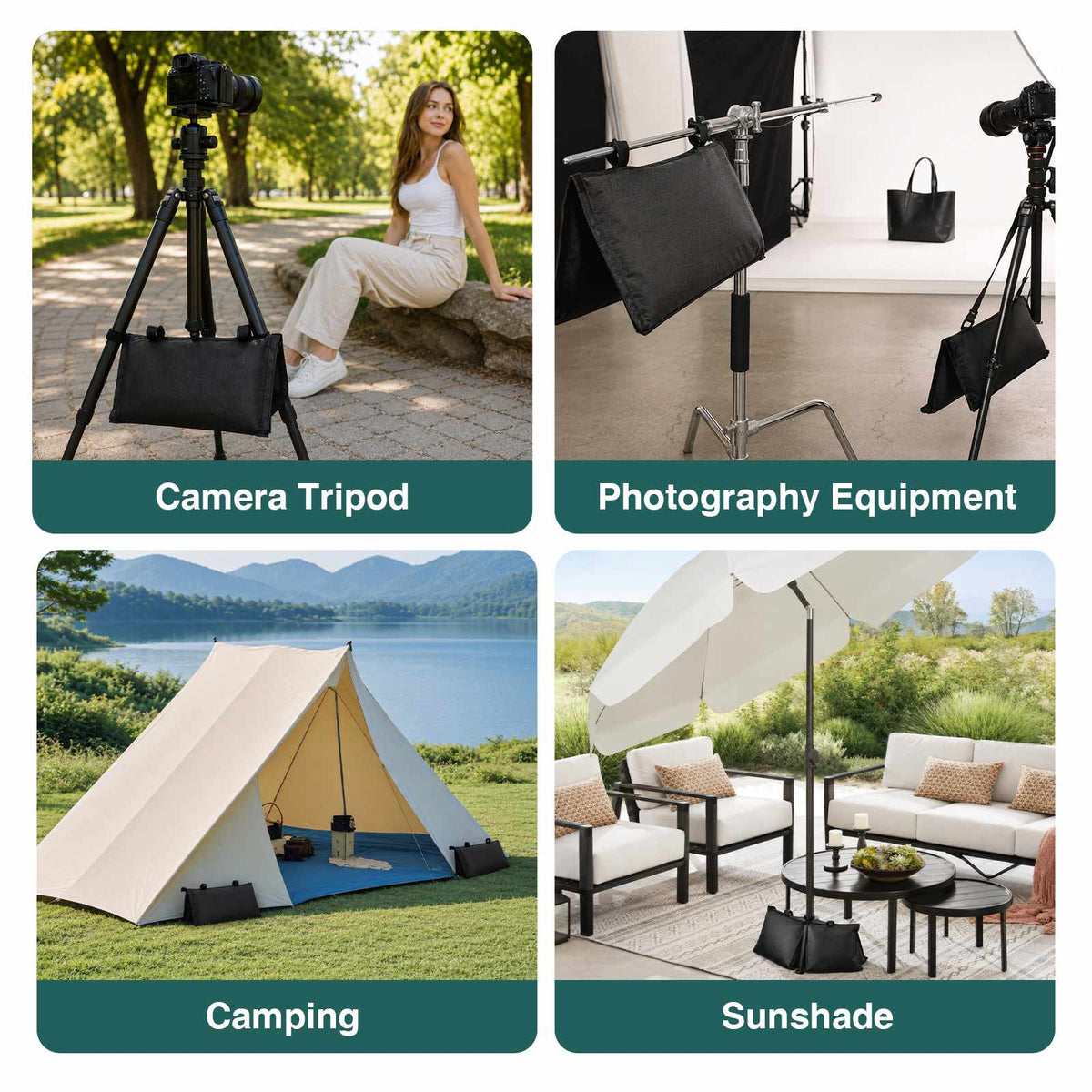 Kate 4 Pack Sand Bags for Weight Bags&Light Stand Photography Tripod Video Equipment